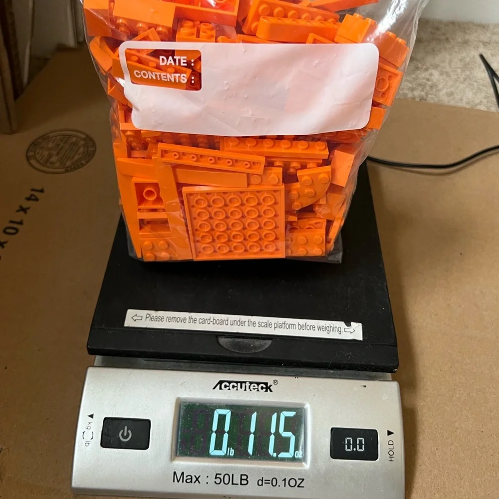 LEGO Orange Small And Medium Bricks And Pieces Orange 11 oz